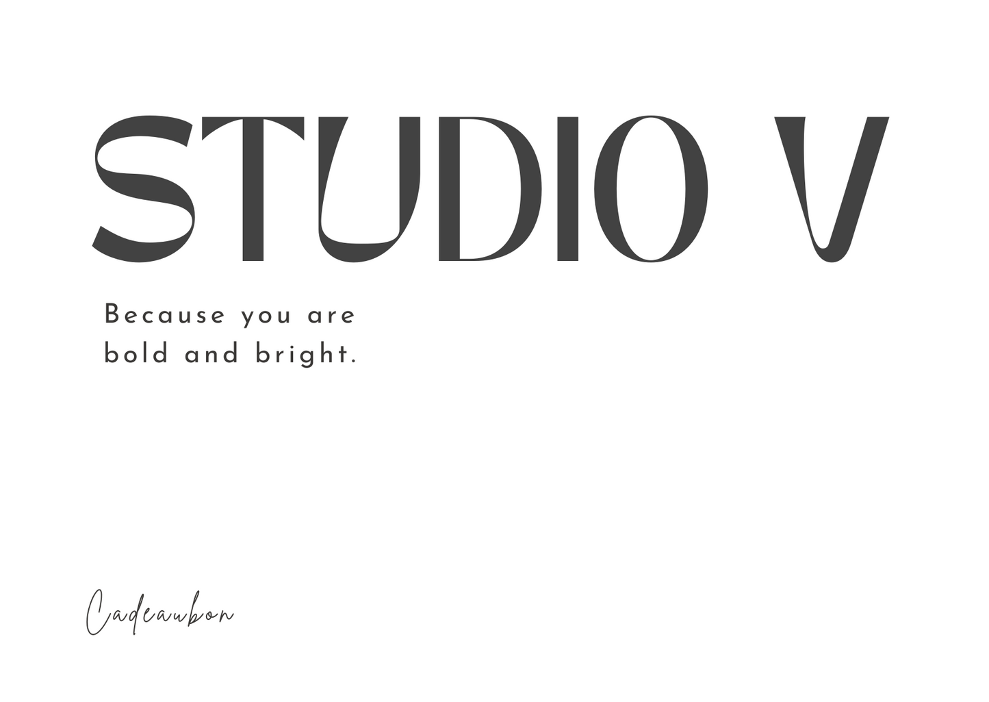 STUDIO V cadeaubon